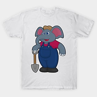 Elephant as Farmer with Shovel T-Shirt